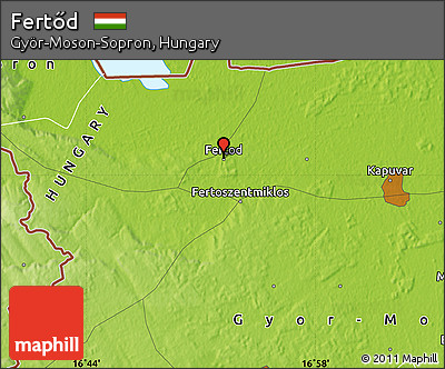 Physical Map of Fertőd
