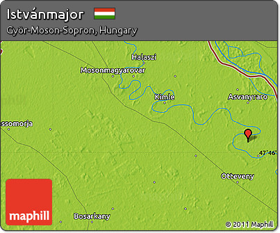 Physical Map of Istvánmajor