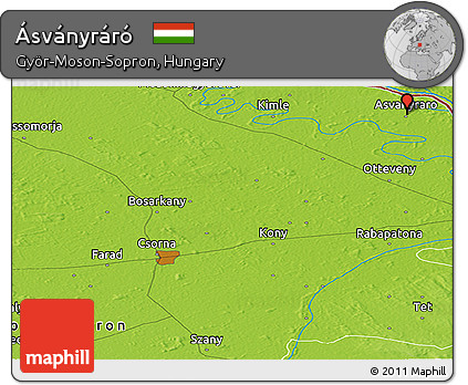 Physical Panoramic Map of Ásványráró
