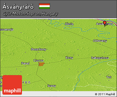 Physical Panoramic Map of Ásványráró