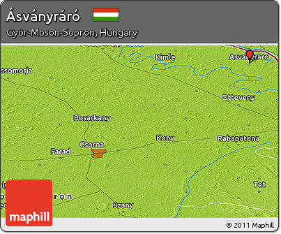 Physical Panoramic Map of Ásványráró