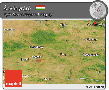 Satellite Panoramic Map of Ásványráró