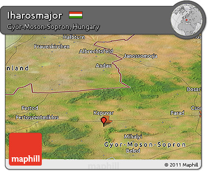 Satellite Panoramic Map of Iharosmajor