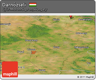 Satellite Panoramic Map of Darnózseli