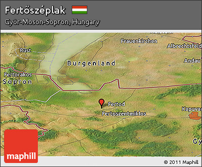 Satellite Panoramic Map of Fertőszéplak
