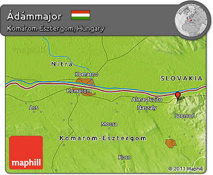 Physical 3D Map of Ádámmajor