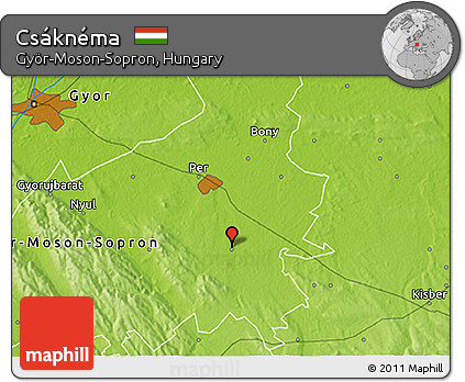 Physical 3D Map of Csáknéma