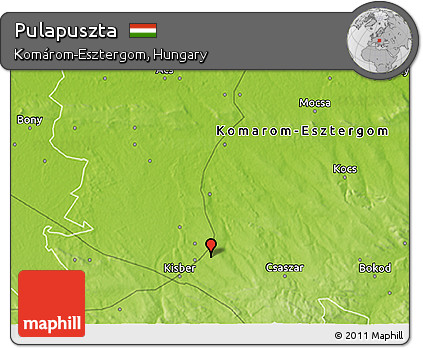 Physical 3D Map of Pulapuszta