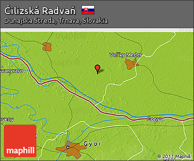 Physical 3D Map of Čilizská Radvaň