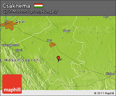 Physical 3D Map of Csáknéma