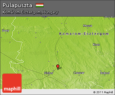 Physical 3D Map of Pulapuszta