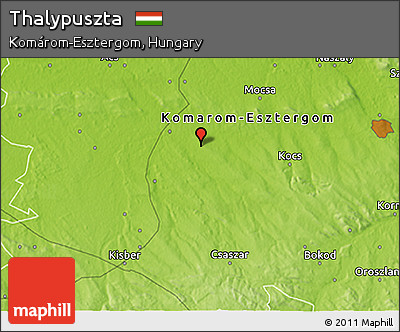Physical 3D Map of Thalypuszta
