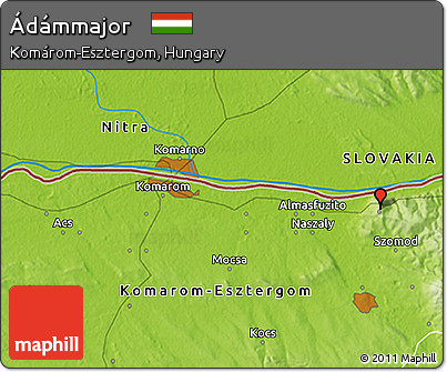 Physical 3D Map of Ádámmajor
