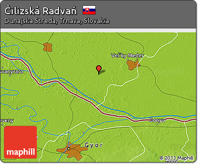 Physical 3D Map of Čilizská Radvaň