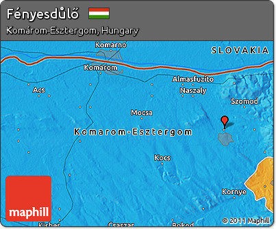 Political 3D Map of Fényesdůlő