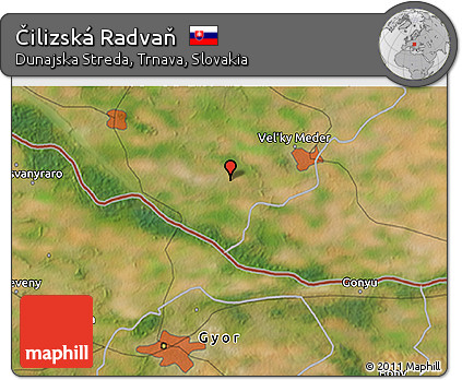 Satellite 3D Map of Čilizská Radvaň