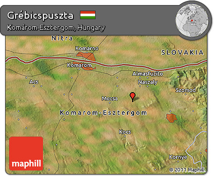 Satellite 3D Map of Grébicspuszta