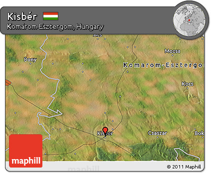 Satellite 3D Map of Kisbér