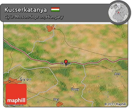 Satellite 3D Map of Kucserkatanya