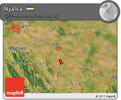 Satellite 3D Map of Nyalka