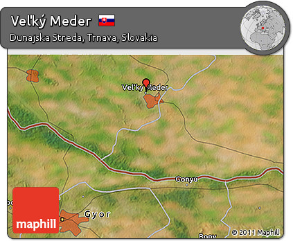 Satellite 3D Map of Veľký Meder
