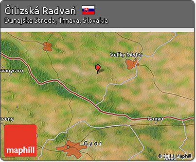Satellite 3D Map of Čilizská Radvaň