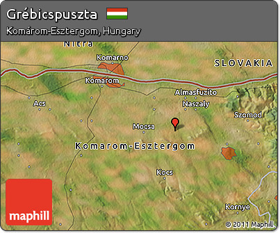 Satellite 3D Map of Grébicspuszta