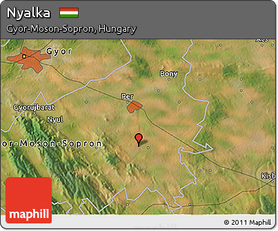 Satellite 3D Map of Nyalka