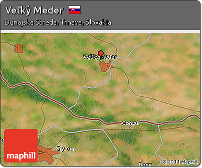 Satellite 3D Map of Veľký Meder