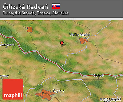 Satellite 3D Map of Čilizská Radvaň