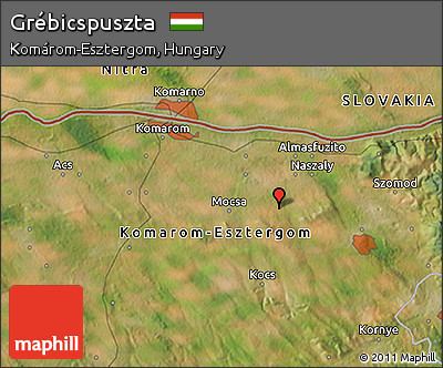 Satellite 3D Map of Grébicspuszta