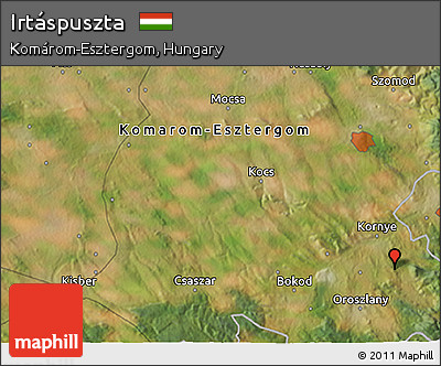 Satellite 3D Map of Irtáspuszta