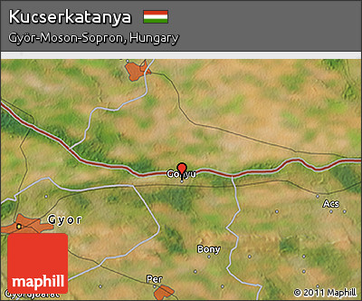 Satellite 3D Map of Kucserkatanya