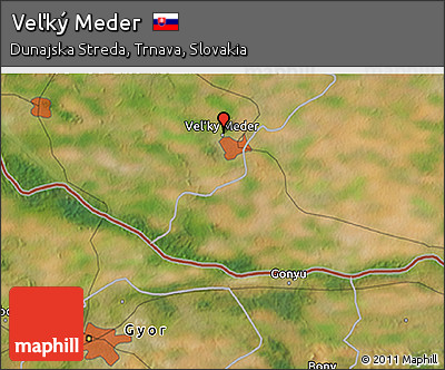 Satellite 3D Map of Veľký Meder