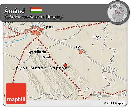 Shaded Relief 3D Map of Ámánd
