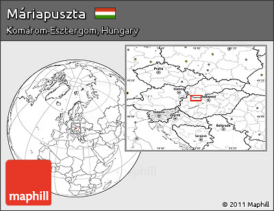 Blank Location Map of Máriapuszta