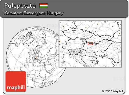 Blank Location Map of Pulapuszta