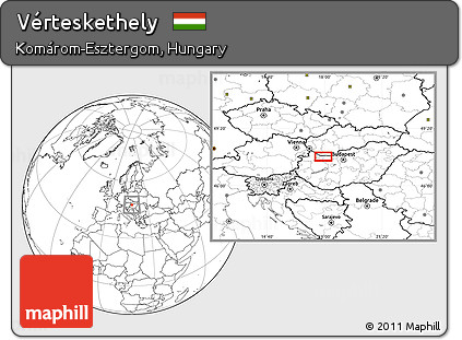 Blank Location Map of Vérteskethely