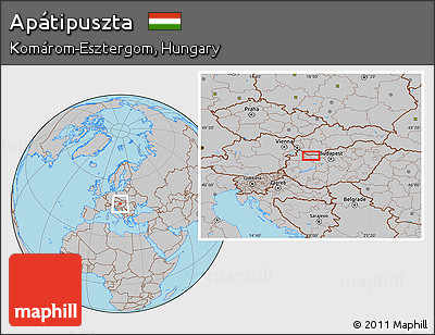 Gray Location Map of Apátipuszta