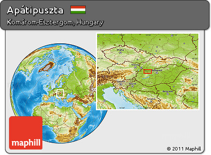 Physical Location Map of Apátipuszta