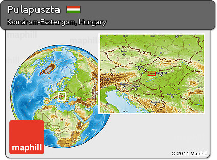 Physical Location Map of Pulapuszta