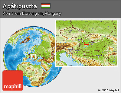 Physical Location Map of Apátipuszta