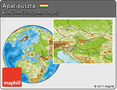 Physical Location Map of Apátipuszta