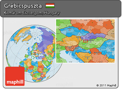 Political Location Map of Grébicspuszta