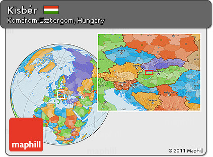 Political Location Map of Kisbér