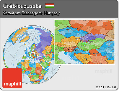 Political Location Map of Grébicspuszta