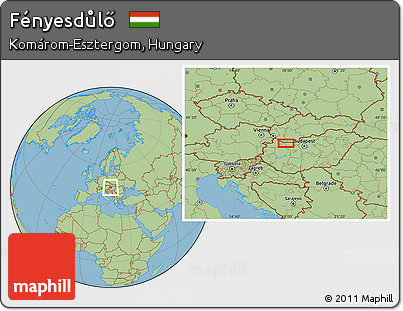 Savanna Style Location Map of Fényesdůlő