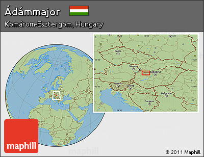 Savanna Style Location Map of Ádámmajor