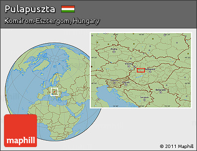 Savanna Style Location Map of Pulapuszta
