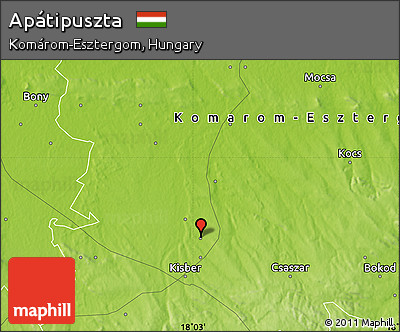 Physical Map of Apátipuszta